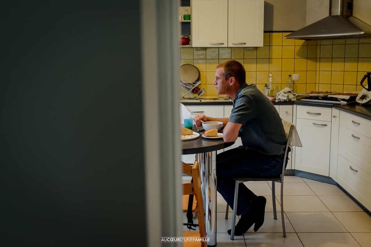 photo rentrée scolaire en famille
