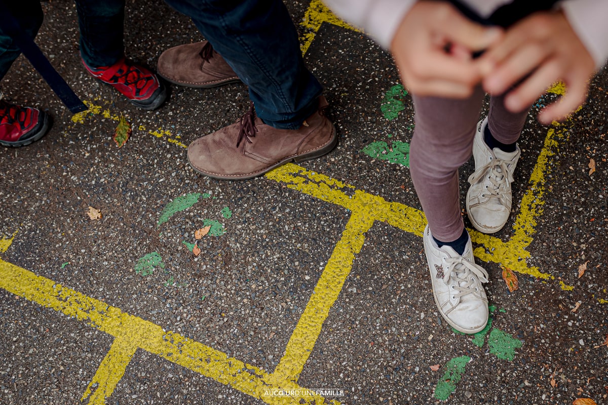 photo rentrée scolaire en famille