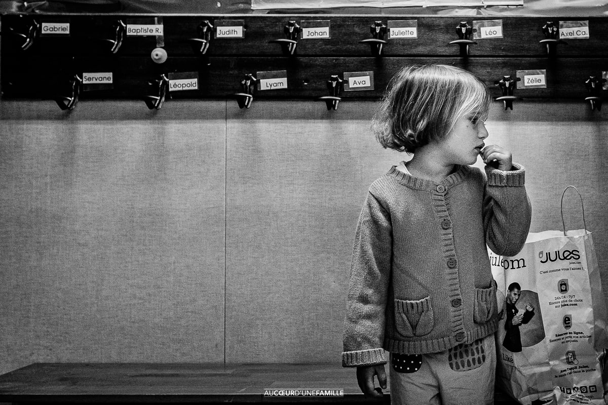 photo rentrée scolaire en famille