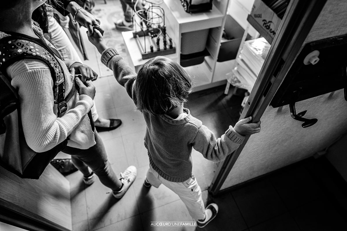 photo rentrée scolaire en famille