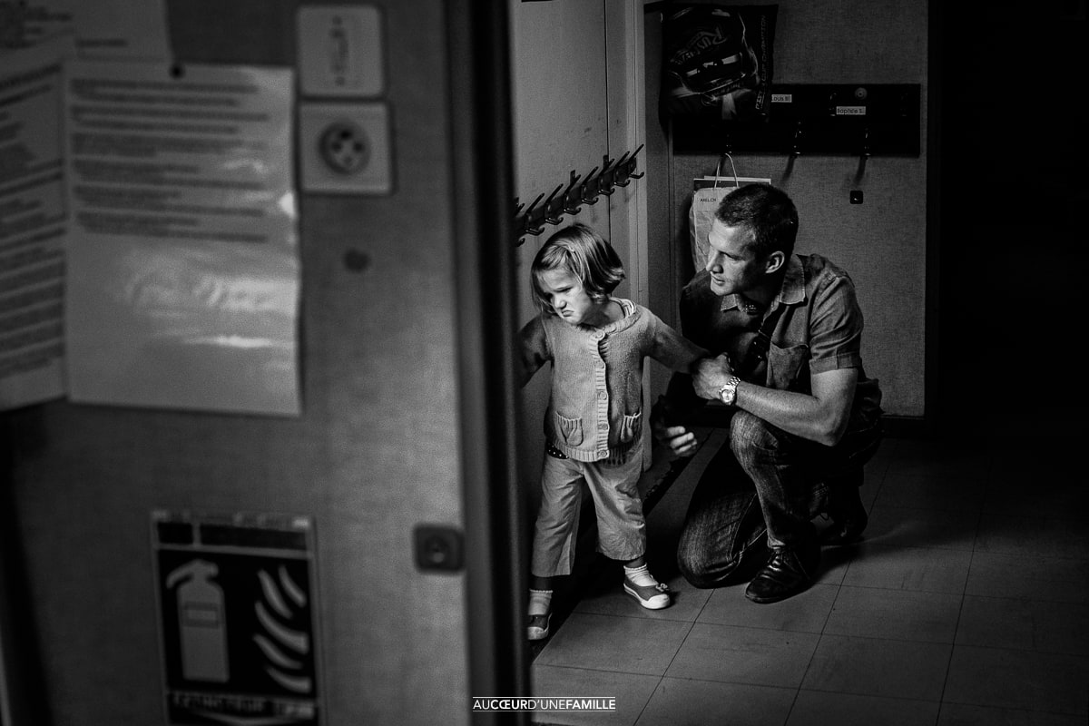 photo rentrée scolaire en famille
