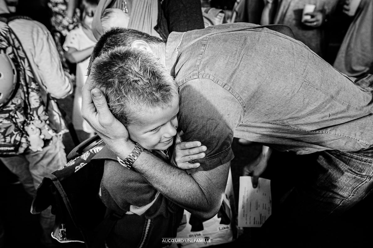 photo rentrée scolaire en famille