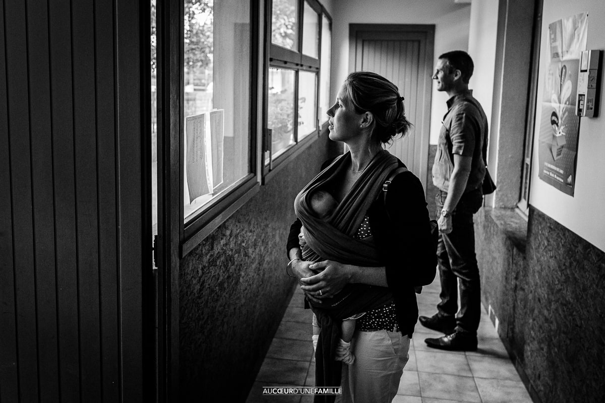 photo rentrée scolaire en famille